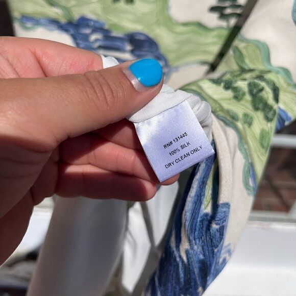 WHiT Esme Landscape Print Silk Dress NWT - Picture 15 of 16